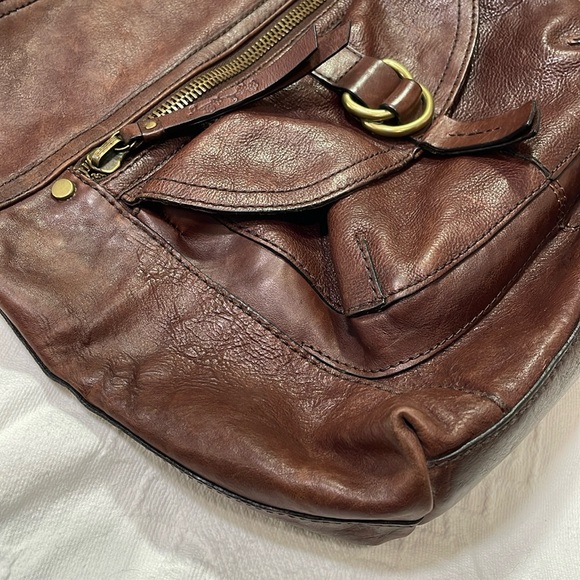 Vintage Fossil Sasha Brown Genuine Distressed Leather Bag Purse Crossbody ZB2987 - Picture 7 of 16
